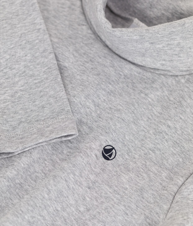 Sous-pull en coton enfant fille / gar&ccedil;on gris