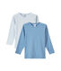 Set van 2 effen jongens-T-shirts met lange mouwen