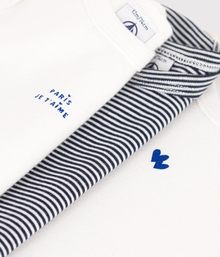 Setje met drie katoenen body's met korte mouw voor baby's multicouleur