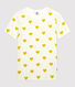 T-shirt col rond à coeurs en coton  Femme