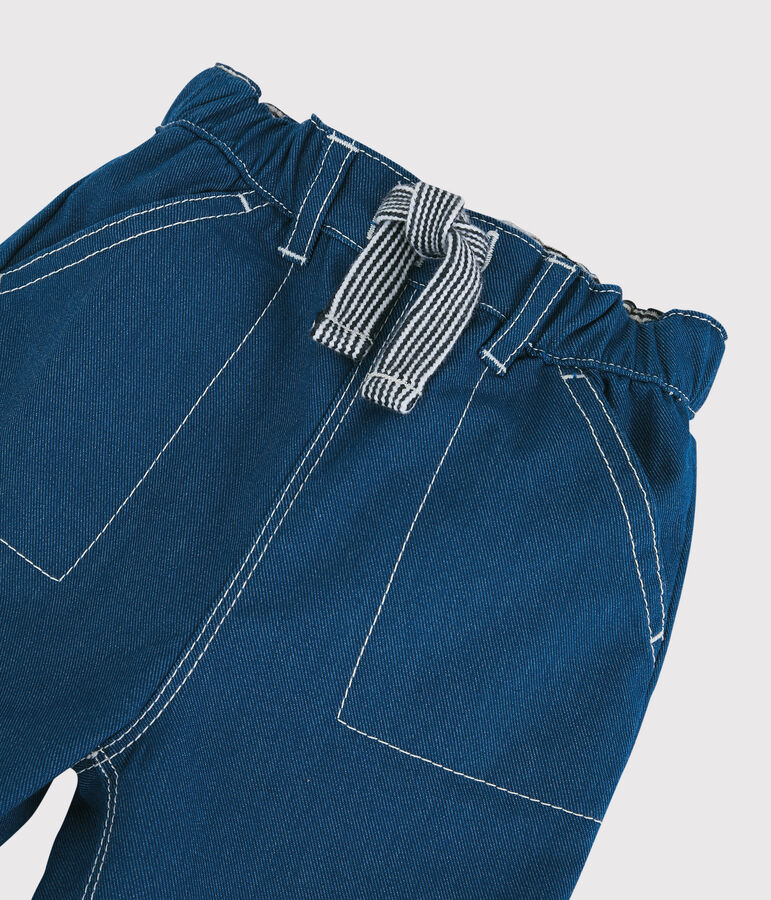 Pantalon en coton b&eacute;b&eacute;. bleu