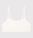 Brassière unie en coton et élasthanne femme