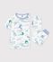 Katoenen kinderpyjama met korte mouwen en lange pijpen met print wit/multicouleur