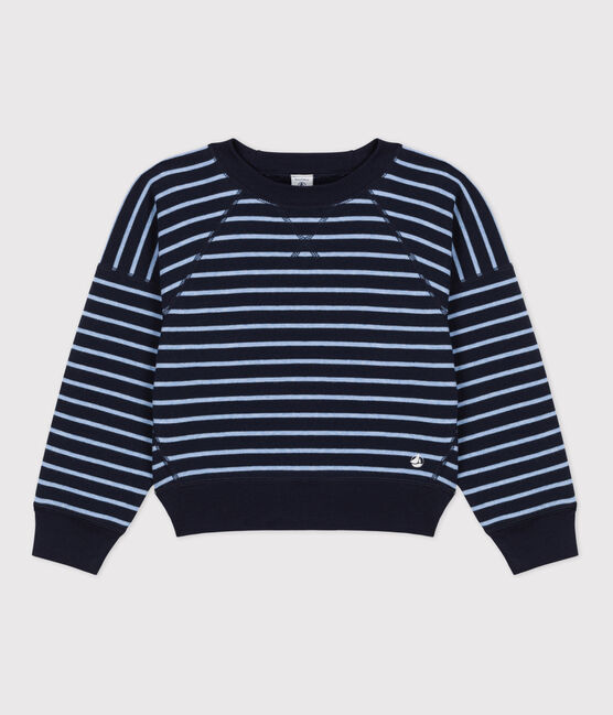 Sweatshirt van katoen voor jongens/meisjes blauw SMOKING/ SKY CHINE