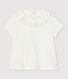 Blouse ajourée manches courtes en coton bébé fille