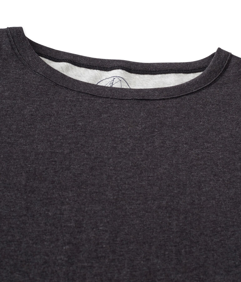 Oversized dames-T-shirt in ultradunne, gem&ecirc;leerde tubicstof grijs