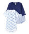 Ensemble bébé garçon 3 pièces bleu CHALOUPE/blanc ECUME/ PERSE