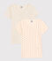 Lot de 2 tee-shirts à manches courtes fleur en coton enfant variante 1