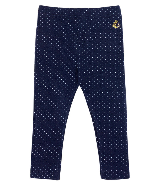 Legging imprimé à volants bébé fille bleu SMOKING/blanc MARSHMALLOW CN