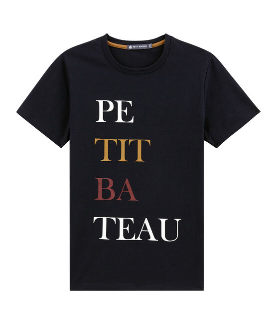 dames tee-shirtmet tekstopdruk blauw SMOKING