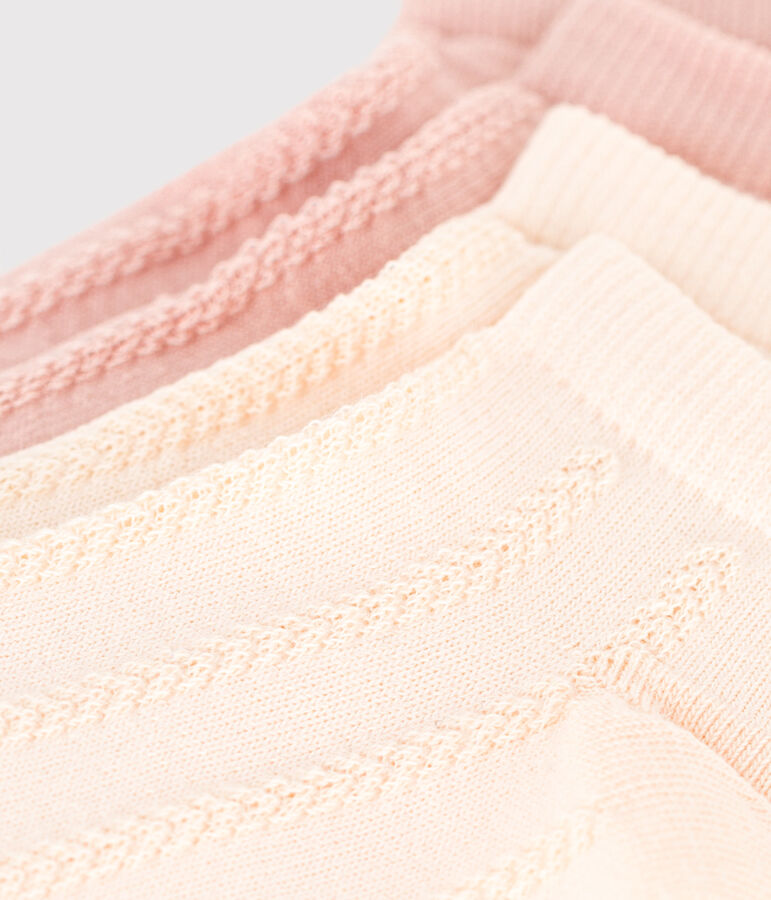 Set van 2 paar effen kindersokken in katoen multicouleur