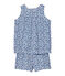 Pyjacourt fille en jersey fin imprimé blanc ECUME/blanc MULTICO