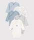 Set van 5 katoenen body's met lange mouwen voor baby's