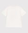 Katoenen T-shirt met korte mouwen en print voor kinderen wit MARSHMALLOW