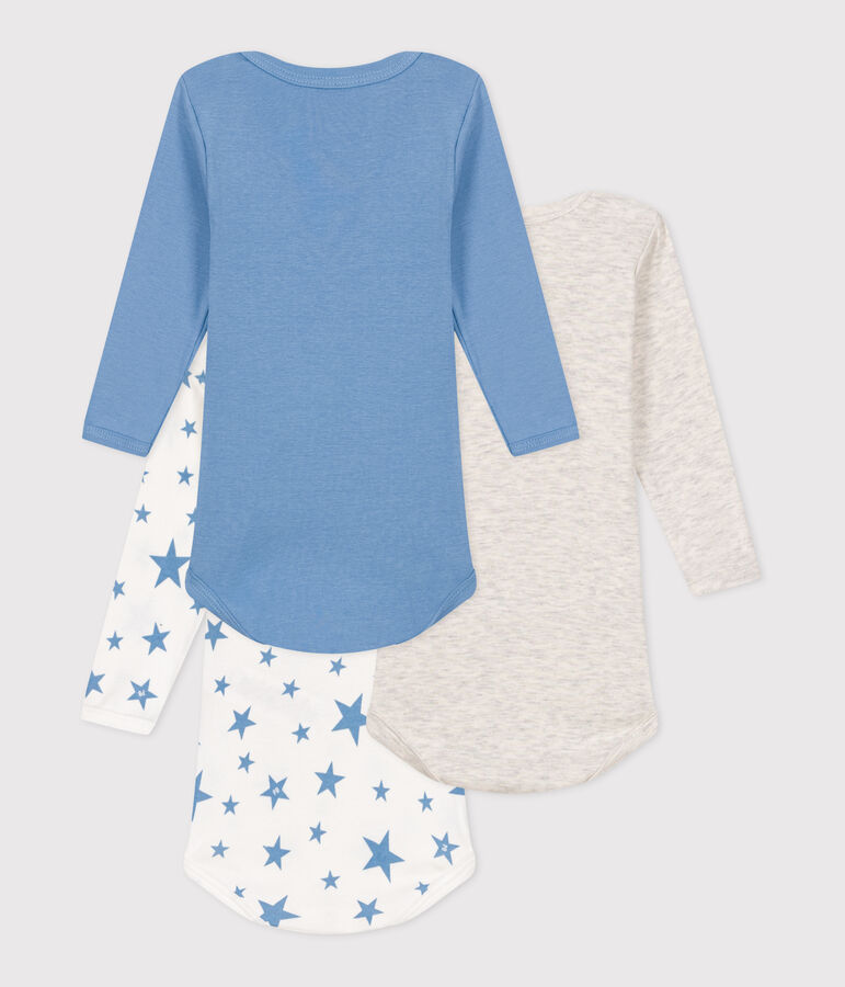 Lot de 3 bodies manches courtes en coton imprim&eacute; b&eacute;b&eacute; multicouleur