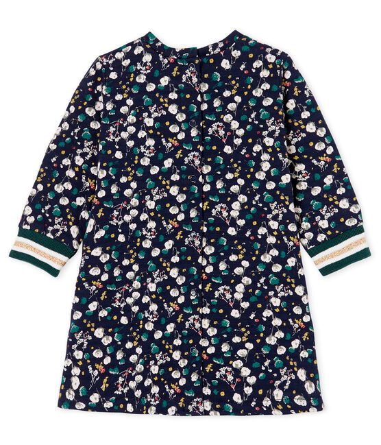 Robe manches longues bébé fille imprimée bleu SMOKING/blanc MULTICO CN