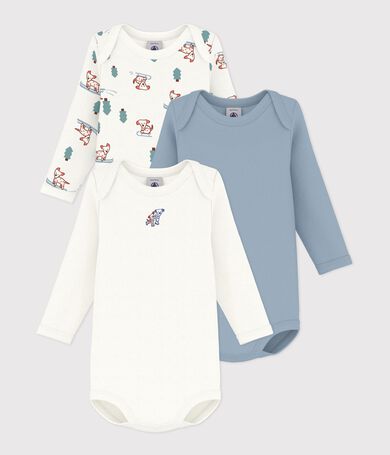 Setje van katoenen body's met lange mouwen en hondjesprint voor baby's