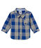 Hemd met ruitjes voor babyjongens blauw LIMOGES/wit MULTICO