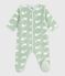 Overpyama in fleece voor de winter met walvismotief voor baby's SAULE/ MARSHMALLOW