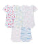 Lot de 5 bodies bébé fille manches courtes blanc LOT