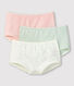 Set van 3 meisjes shorties met paillettenprint van biologisch katoen en elastaan