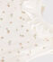 Fluwelen trappelzakje met bloemmotiefje voor baby's - TOG 3 wit MARSHMALLOW/wit MULTICO