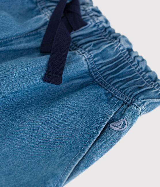 Pantalon large en denim léger enfant fille bleu DENIM CLAIR
