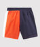 Strandshort met colorblocking effect voor jongens blauw TOUAREG/oranje SPICY
