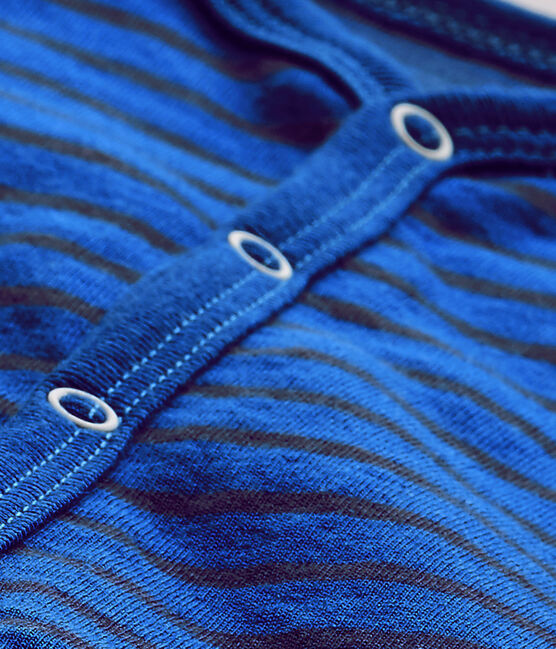 Dors bien bébé garçon à rayures bleu PERSE/bleu CHALOUPE