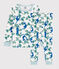 Pyjama imprimé chats petit garçon en tubique blanc MARSHMALLOW/blanc MULTICO