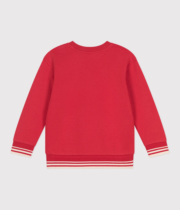 Katoenen uniseks sweatshirt met print voor kinderen rood