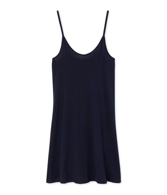 Chemise à bretelles femme en coton léger bleu SMOKING