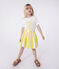 Katoenen T-shirt met korte mouwen en print voor kinderen wit MARSHMALLOW/ ORGE