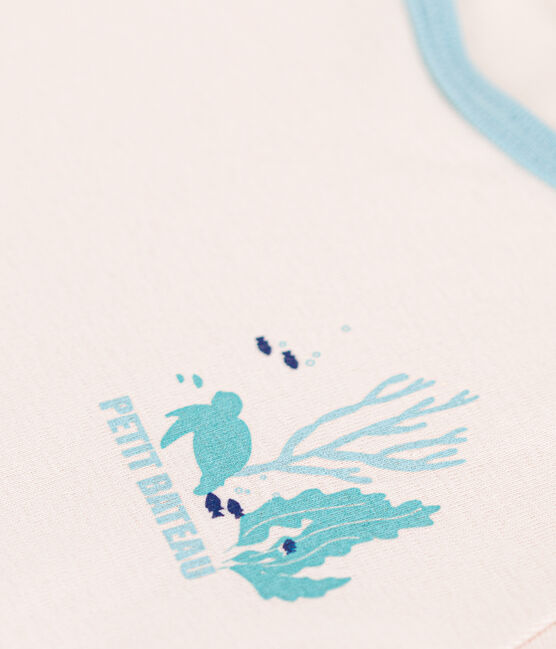 Katoenen T-shirt met korte mouw voor kinderen beige PANACOTTA