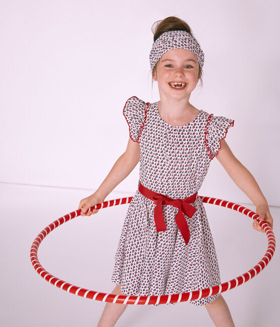 Robe enfant fille blanc MARSHMALLOW/blanc MULTICO