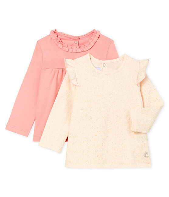 Lot de 2 tee shirts manches longues bébé fille variante 1