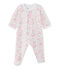 Dors bien bébé fille en tubique fleuri blanc ECUME/blanc MULTICO