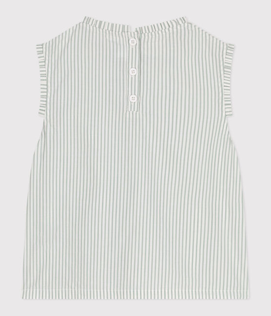 Blouse enfant en coton sans manche à rayures PAUL/ ECUME