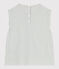 Blouse enfant en coton sans manche à rayures PAUL/ ECUME