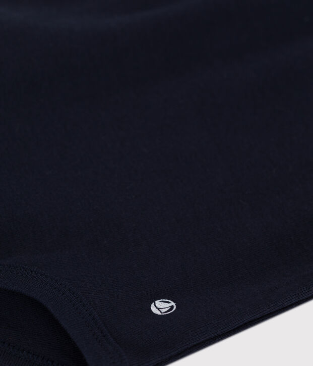 Body b&eacute;b&eacute; col polo en coton uni bleu