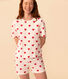 Pyjacourt cœur en coton femme