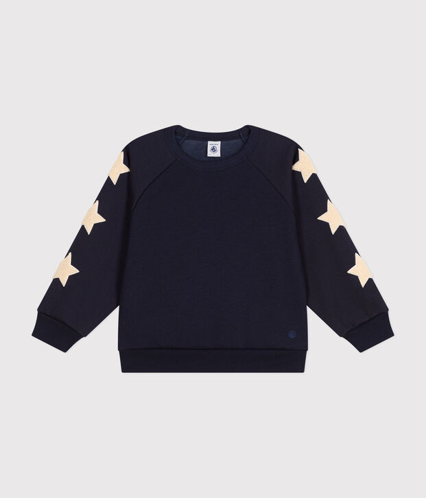 Sweatshirt en molleton chaud enfant gar&ccedil;on bleu marine
