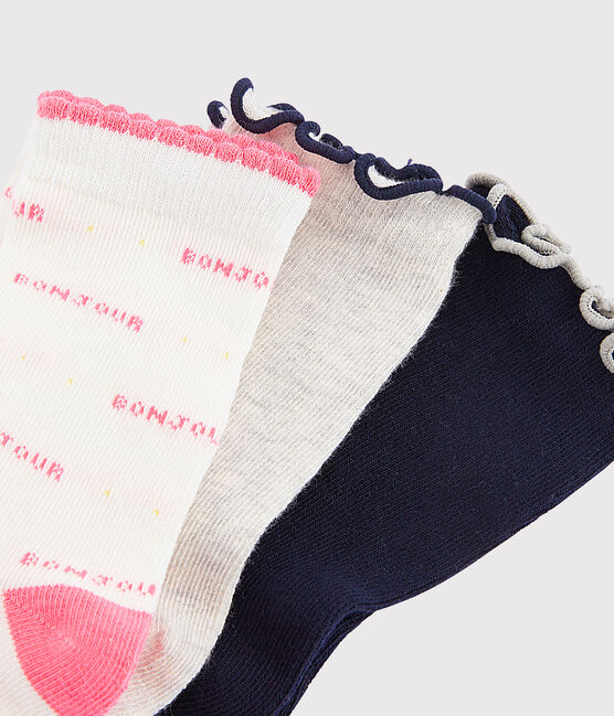 Lot de 3 paires de chaussettes enfant fille variante 1