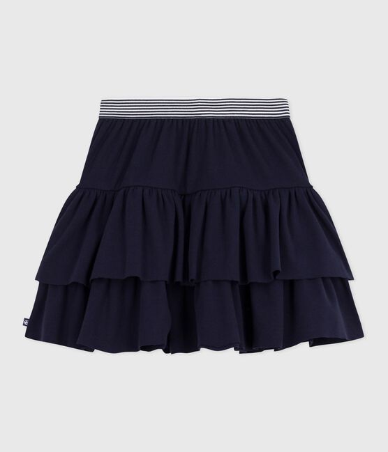 Jupe en coton enfant unie bleu SMOKING
