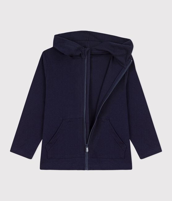 Katoenen hoodie met rits voor kinderen blauw SMOKING