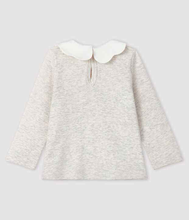 Blouse manches longues b&eacute;b&eacute; fille beige chin&eacute;