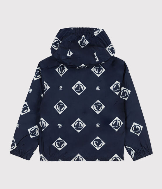 Windstopper van gerecycleerd materiaal voor meisjes/jongens blauw MEDIEVAL/wit MARSHMALLOW