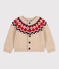 Babycardigan in tricot van wol en katoen TRENCH/ MULTICO