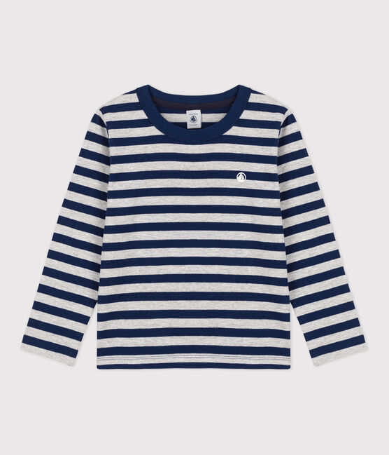 Tee-shirt manches longues en coton enfant garçon bleu MEDIEVAL/ FUMEE
