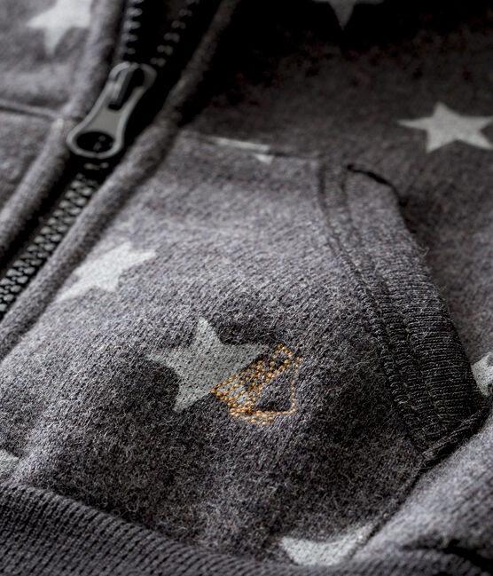 Sweatshirt à capuche bébé garçon imprimé noir CITY/gris GRIS